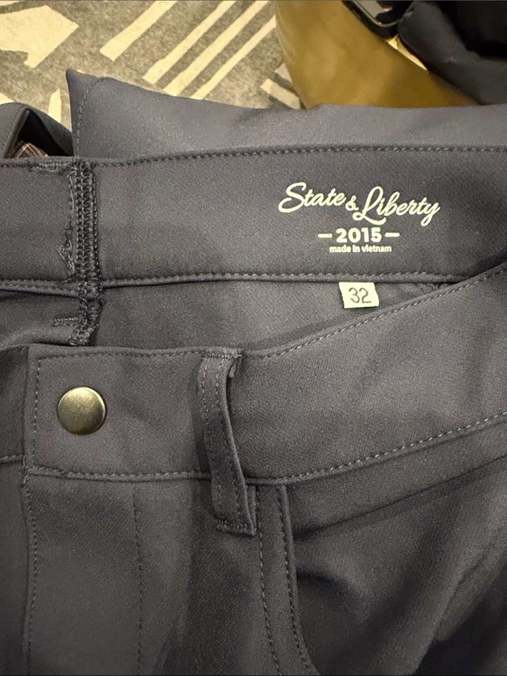 Men's Navy Chinos- Classic Fit